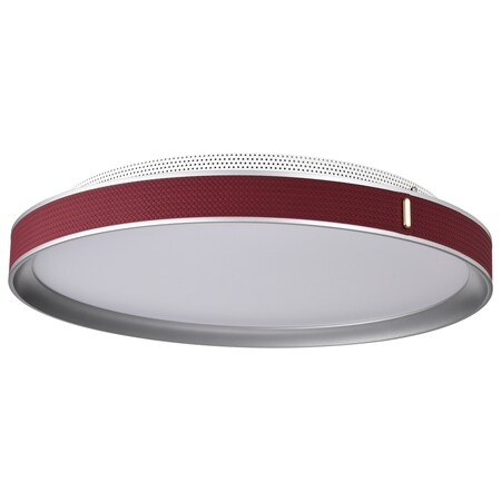Nuvo Bandon, 20 Inch LED Flush Mount, Gray with Red Wrap, Acrylic Lens 62/3012
